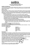 OPERATING INSTRUCTIONS MODEL 205-2 PRESSURE