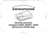 Operating instructions Swissphone DE920, DE920 Ex, DE940