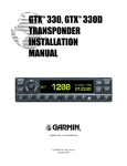GTXTM 330, GTXTM 330D TRANSPONDER INSTALLATION MANUAL
