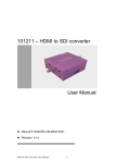 101211 – HDMI to SDI converter User Manual