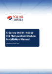 S-Series 140 W ~160 W CIS Photovoltaic Module Installation Manual
