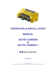 OPERATION & INSTALLATION MANUAL AIS RX CARBON & AIS