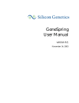 The GeneSpring User Manual for version 4.1