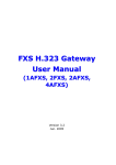 FXS H.323 Gateway User Manual