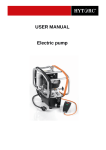 USER MANUAL Electric pump