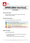 IXP20 Web Interface User Manual