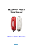 HD2000 IP Phone User Manual