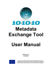 10-10-10 Metadata Exchange Tool - User Manual