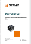 User manual Inclination Sensors with CAN Bus Interface