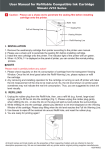 User Manual for Refillable Compatible Ink Cartridge