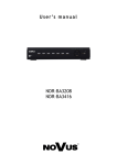 User's manual NDR-BA3208 NDR-BA3416