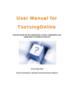 User Manual for ToetsingOnline