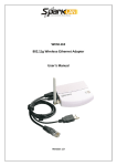 WCM-110 802.11g Wireless Ethernet Adapter User's Manual