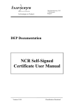 NCR Self-Signed Certificate User Manual