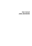 User manual JASA 250/350/450