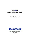 16MB~2GB JetFlash&trade; User's Manual