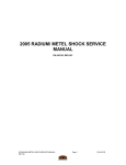2005 RADIUM/ METEL SHOCK SERVICE MANUAL