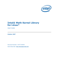 Intel(R) Math Kernel Library for Linux* User's Guide