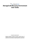 StorageCraft Recovery Environment User Guide