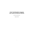 Color Transformation Language User Guide and