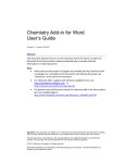 Chemistry Add-in for Word User's Guide