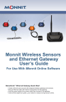 Monnit Wireless Sensors and Ethernet Gateway User's Guide