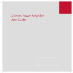 G Series Power Amplifier User Guide