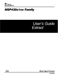 Extract of MSP430x1xx Family User's Guide (SLAU049E)