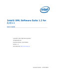 Intel(R) XML Software Suite 1.2 for C/C++ User's Guide