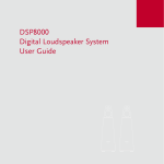 DSP8000 Digital Loudspeaker System User Guide