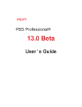 PBS Professional 13.0 Beta User's Guide