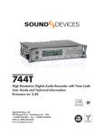 High Resolution Digital Audio Recorder with Time Code User Guide