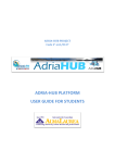 ADRIA-HUB PLATFORM USER GUIDE FOR