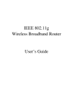 IEEE 802.11g Wireless Broadband Router User's Guide