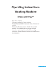 Operating Instructions Washing Machine