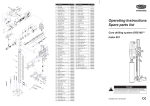 Operating Instructions Spare parts list