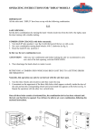 OPERATING INSTRUCTIONS FOR "DIPLO"MODELS