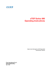 eTOP Series 600 Operating Instructions