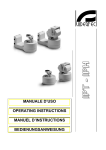 MANUALE D'USO OPERATING INSTRUCTIONS MANUEL D