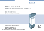 Operating Instructions PTB 01 ATEX 2194 X