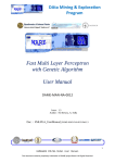 Fast Multi Layer Perceptron with Genetic Algorithm User Manual