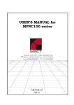 USER'S MANUAL for MPNC100 series
