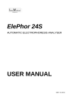 ElePhor 24S USER MANUAL