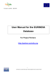 User Manual for the EURINDIA Database