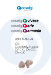 USER MANUAL CIC Completely-in-canal CV-CIC, CA-CIC