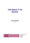 TOF-Watch SX Monitor User manual