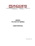 MODEL PCI-IDO-XX SERIES USER MANUAL