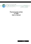 Thermal panel printer FT190S User's manual