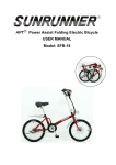 APT R Power Assist Folding Electric Bicycle USER MANUAL Model