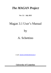 The MAGAN Project Magan 3.1 User's Manual by A. Schettino